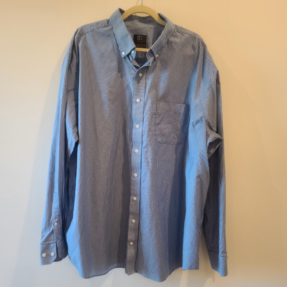 Mens XXL Blue Button down shirt
